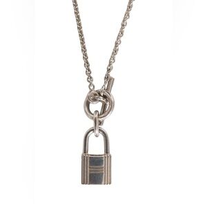 Hermès Kelly Cadenas Silver .925 Pendant Necklace
